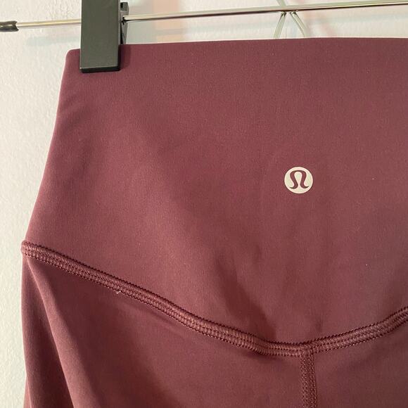 Lululemon Plum Purple Wunder Under High Rise Tights Cropped Ankle Women's size 4 - Picture 7 of 10